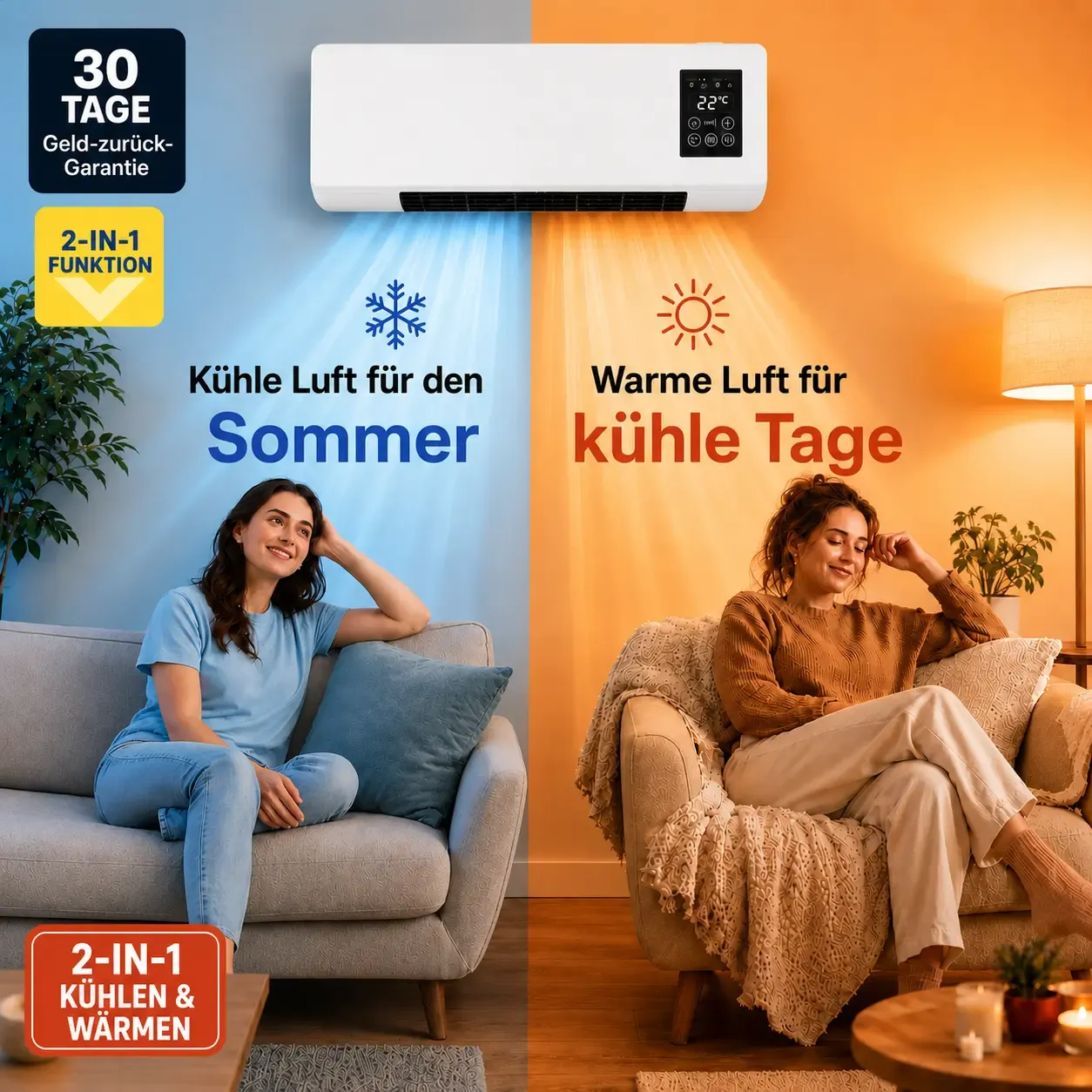 Vital Pro Breeze — tragbarer Luftkühler, der kühlt und wärmt